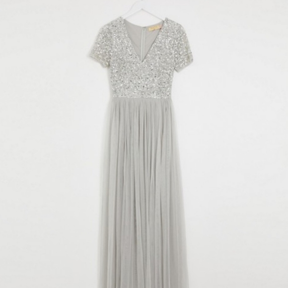 ๐ asos maya deluxe premium short sleeve gown - Picture 4 of 4